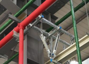 延川该抗震支架的整体式支吊架结构协调性好